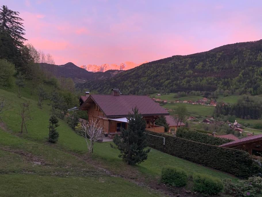 Androsace Appartement Dans Chalet Bois Avec Jacuzzi Privatif Terrasse Et Vue Montagne Les Villards-sur-Thônes Exteriér fotografie