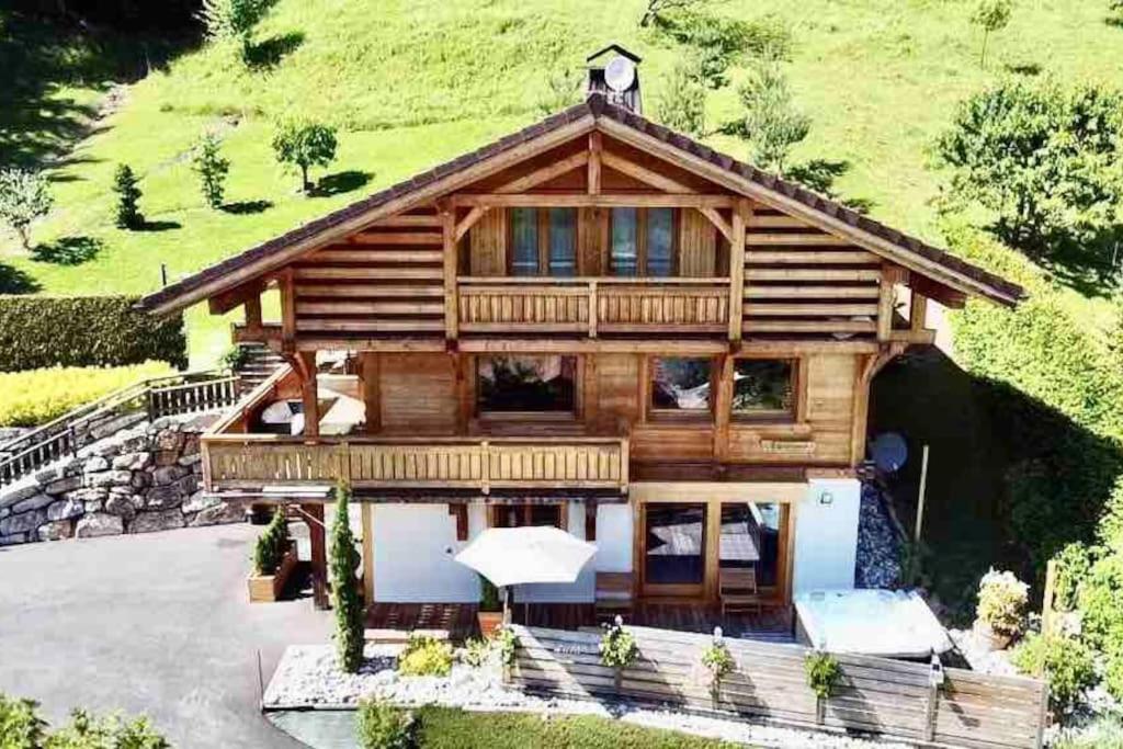 Androsace Appartement Dans Chalet Bois Avec Jacuzzi Privatif Terrasse Et Vue Montagne Les Villards-sur-Thônes Exteriér fotografie