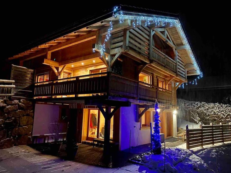 Androsace Appartement Dans Chalet Bois Avec Jacuzzi Privatif Terrasse Et Vue Montagne Les Villards-sur-Thônes Exteriér fotografie